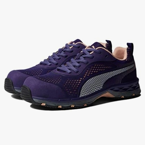 New PUMA Fuse Knit 2.0 EH Lilac/Nude 7.5 Ladies Steel Toe - Picture 1 of 10